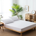 100% Organic Cotton Mattress Protector Single 90x190 Size Mattress Cover 250GSM, Waterproof Mattress Protector, Noiseless & Vinyl Free Mattress Cover Fits upto 40cm Mattress (White)