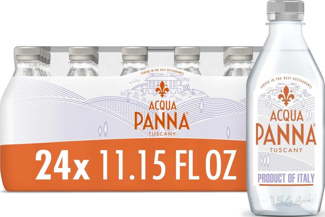 Acqua Panna Natural Spring Water, 11.15 FL OZ Plastic Water Bottles (24 Count) Exp. 02/2027
