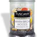 Tuscany Candle Warm Birch Woods Premium Marbled Wax Candle 2- Wick 18oz.