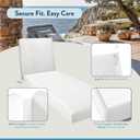 California Umbrella Outdoor Chaise Lounge Cushion, 24 x 78 Inch, Premium Outdoor Memory Foam, Fade Resistant Sunbrella Fabric, Patio Lounger Cushion with Fabric Ties, Natural
