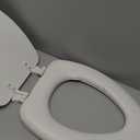 Mayfair Padded Toilet Seat, Cushioned Soft Vinyl over Wood Core Seat, Secure Hinges, Easy Clean, Made in USA, Elongated, White