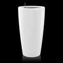  21 inch Tall Planter Resin Vase, Set of 2 for Porch Large Pot with Drainage Hole for Indoor Outdoor Home Garden Front Door