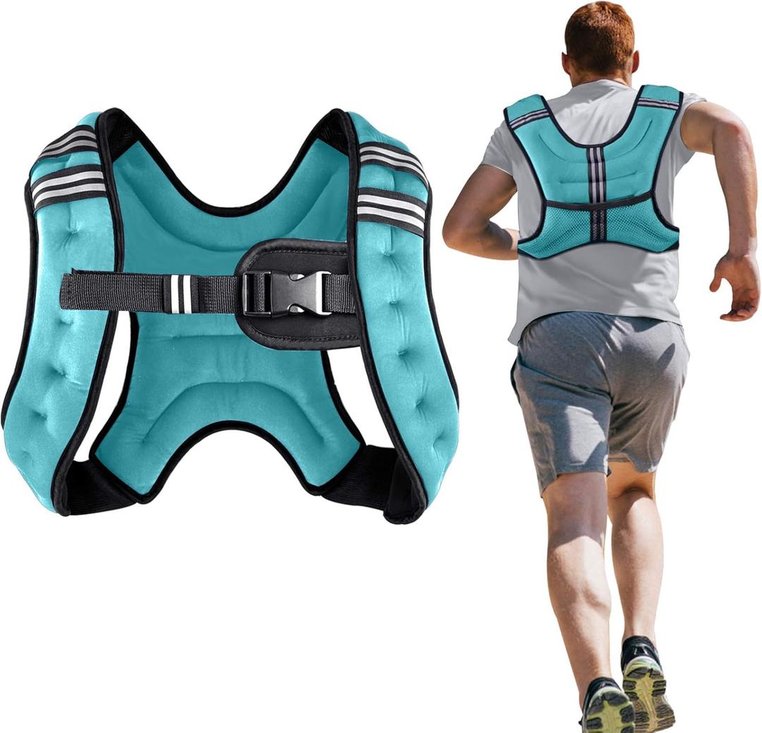 Henkelion Weighted Vest Weight Vest for Men Women Kids Weights Included, Body Weight Vests Adjustable for Running, Training Workout, Jogging, Walking (8 lbs, Blue) Henkelion Weighted Vest Weight Vest for Men Women Kids Weights Included, Body Weight Vests Adjustable for Running, Training Workout, Jogging, Walking (8 lbs, Blue)