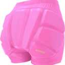 Kids Butt & Hip Padded Shorts for Skating,Youth Hip Protection Pads Figure Skating Shorts Crash Butt Pads for Tailbone & Butt (Medium, Pink)