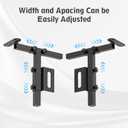 Universal Adjustable Headboard Brackets for Metal Bed Frame - Upgrade Movable Design, Heavy Duty Steel Welded Bed Frame Brackets, Footboard Extension Kit for Twin/Full/Queen/King