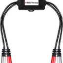 Pro RCA 2 Channels Ground Loop Isolator Hotswap Design with Nylon Braided Cord Car and Home Theater Using Noise Filter with Durable ABS Box (SIM-2CH-RCA01A)