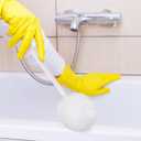 4-Pack Toilet Brush, Soft Polyester Fiber Brush Head Long Handle Cleaning Brush for Bathroom Toilets
