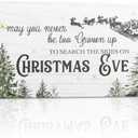SVFGHGGN Rustic O Holy Night Navy Large Christmas Tree Winter Framed Above Wall Art Pictures Sign Canvas Jesus Christian Decor Decorations, 40x20 Inches (white christmas tree)