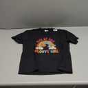 Titi Of The Groovy One Retro Rainbow 1st Birthday T-Shirt (Small, Black)