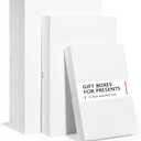 YANGTE 12 Pack White Gift Boxes with Lids for Presents, 17" Large Gift Boxes for Clothes Robe Shirt, Assorted Sizes Boxes with 4-inch Deep Robe Box for Christmas, Birthday and More