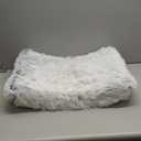 Fluffy Orthopedic Dog Beds for Puppy/Cats with Washable Removable Cover Dog Crate Bed Egg Crate Foam Support Plush Pet Pad Mat with Anti-Slip Bottom(Grey,24 * 16)