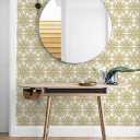 CiCiwind 17.3393.7 Peel and Stick Wallpaper White and Gold Geometric Wall Paper Modern Striped Contact Paper Removable Self Adhesive Wallpaper for Bedroom Bathroom Walls Covering