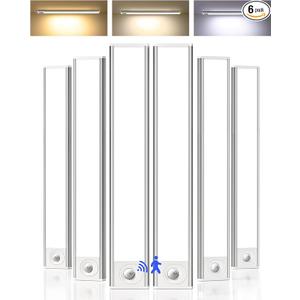 Under Cabinet Lighting 12 inch Rechargeable Battery Operated Motion Sensor Light Wireless Under Counter Lights for Kitchen, Stairs,Hallway (3 Pack)
