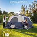 FanttikOutdoor Zeta C10 Apex Canopy Tent, 10 Person Instant Cabin Tent Setup in 60s, Family Tent with Carry Bag for Family Camping & Hiking, Waterproof, Upgraded Ventilation