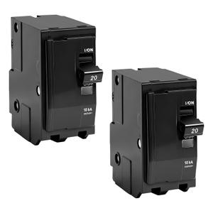2Pcs 20Amp 2-Pole Circuit Breaker for QO220CP with Trip Indicator, 20Amp 2 Pole Breaker Compatible with Square D QO Load Centers, CSEDs, NQOD Distribution Panels, 20A, 120/240V, 10kAIC