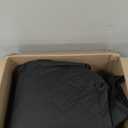 REEVAA Dog Truck Seat Cover for Back Seat, Hard Bottom Dog Hammock for Car, Pet Bed Extender for 2-4 Large Dogs, Waterproof Seat Protector, Universal XL Size Fits for Crew Cab Truck/SUV, Black+Orange