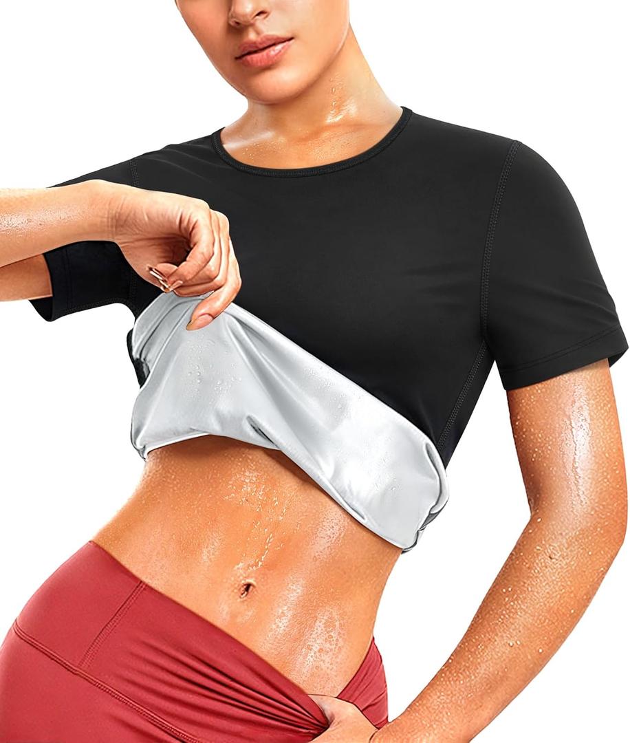 Junlan Waist Trainer Vest Women - Sweat Waist Trainer for Women Working Out Sweat Vest (Large, Silver)