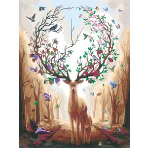 Ravensburger Relax CreArt Magnificent Encounter Canvas Paint by Numbers Kit | Perfect DIY Art Gift for Adults, Stress Relief, and Creative Hobby