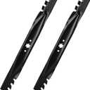 Aeagle 942-04290-X Mulching Blades for Cub Cadet XT1 LT46 XT2 LX46 ZT1 46 KH RTZ46 L46 LTX 1045 1046 46 inch Zero Turn Lawn Tractor 942-04244A 942-04244A-X 942-04290, 6 Point Star, 2 Pack Black