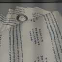 100% Boho Blackout Curtains 84 Inches Long for Bedroom, Blue on Beige Patterned Bohemian Curtains for Living Room, Geometric Striped Thermal Insulated Window Drapes Gromment Top 2 Panels