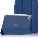 2 x Wenlaty for iPad Pro 11 Inch Case (M5/M4) 2025/2024 6th/5th Generation, Super Slim & Lightweight Trifold Stand Protective Case with Clear Matte Hard PC Back and TPU Cover, Auto Sleep/Wake, Sea Blue