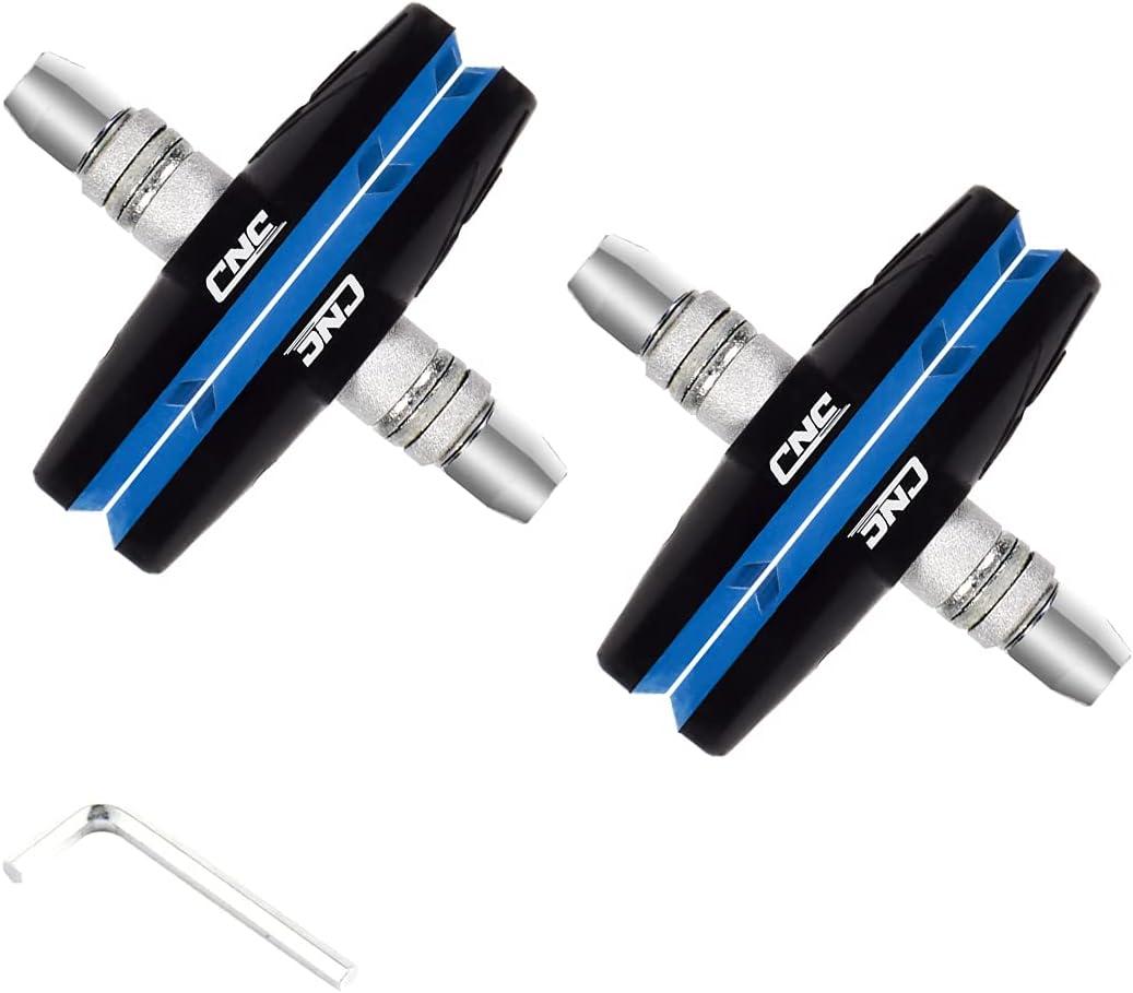 Chooee Bike V-Brake Pads, Bicycle Brake Pad Set, 2 Pairs Universal Brake Shoes (70mm/Blue Black)