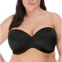 Elomi Women's Smooth Underwire Strapless Bra (34J, Black)