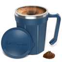 LeadYuantop Self Stirring Coffee Mug, 18 oz Automatic Magnetic Electric Mixing Cup Stainless Steel Travel Cup for Coffee, Chocolate, Milk, Tea, Office, Home, Kitchen (Blue)
