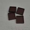 CasterMaster Non-Slip Furniture Pads Square Rubber Anti-Skid Caster Cups, Leg Coasters - Anti-Sliding Floor Protectors for Furniture (Brown, 2'' x 2'' - 4 Pack) - Couch Grips to Prevent Sliding