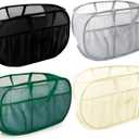 Collapsible Laundry Baskets, Upgrade Pop Up Laundry Hamper with Convenient Bags, Foldable Laundry Basket Mesh Light Weight, Easy to Carry Clothes Hampers for Laundry, Dorm, Toys, Travel 4 Pack