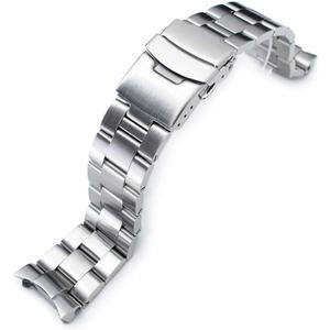 MiLTAT Watch Band for Seiko SKX007 SKX009 7002, Super-O 22mm Tapered to 20mm Clasp