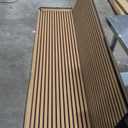 Wood Slat Acoustic Panels, 94" x 23.6" Each Soundpoof Wooden Slat Wall Panel, Classic Black, 2 Pack