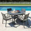 LVTXIII Set of 4 Outdoor Chair Cushions for Patio Furniture, Water Repellent Patio Chair Cushions 17"x16" with Ties, U-Shaped Dining Chair Pads for Garden Kitchen Use, Paisley Black