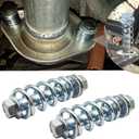 2PCS Exhaust Bolt and Spring, Exhaust Manifold Bolts, Automotive Spring Repair Replacement Exhaust Bolt Kit for Exhaust Systems, M10x1.5mm Exhaust Spring Bolt & Nut Harware Kit Fit Most Cars