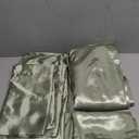 Satin Sheets Queen Size - 4 Pieces Luxury Silky Soft Bed Sheets, Wrinkle-Free Sage Green Satin Silk Sheet Set with 1 Deep Pocket Fitted Sheet, 1 Flat Sheet, 2 Pillow Cases