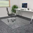 Extra Large Office Chair Mat for Carpet, 45" x 53" Clear Desk Chair Mat for Low Pile Carpeted Floors- Easy Glide Plastic Floor Mat for Office Chair on Carpet