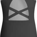 Phineein Girls Gymnastics Leotards Crisscross Back - Kids Sleeveless Ballet Dance Fancy Crossover Leotard (10/12, Black)