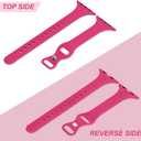 4 x STG Sport Slim Thin Narrow Silicone Bands Compatible with Apple Watch Band Ultra 3/2/1 49mm, Series 11/10 46/42mm, 9/8/7 45/41mm, SE 6/5/4 44/40mm, 3/2/1 42/38mm for Women Men