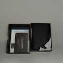 typecase Mens Wallet Card Holder: Pop Up Aluminum Case, Genuine Leather, Smart, RFID Blocking, Slim, Minimalist, Front Pocket - 9-14 Card Capacity | ID Window | Cash Slot (Carbon Fiber)