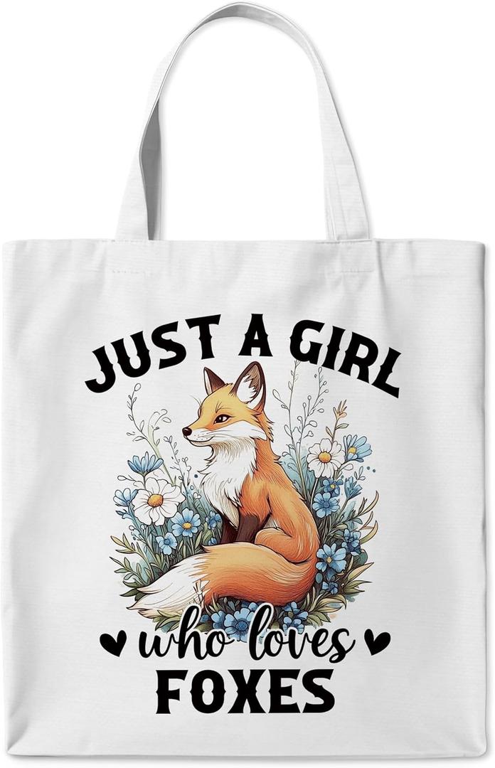 Animal Aesthetic Tote Bags Gifts for Women Who Love Animals, Funny Cute Reusable Canvas Tote Bag for Shopping Camping