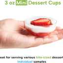Qeirudu 100 Pack 3 oz Mini Dessert Cups with Spoons, Clear Small Round Party Serving Bowls for Yogurt Parfait Fruit Mousses Appetizer Trifle