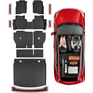 TAPTES All Weather Floor Mat for Honda CRV Hybrid Gas 2026 2025 2024 2023 | Full Set Car Liner Backrest Cargo Trunk & Door Sill Guards Covers | Rubber Carpet CR-V Interior Accessories 2023-2026