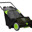 Earthwise LSW70021 21-Inch Width Leaf & Grass Push Lawn Sweeper, Black