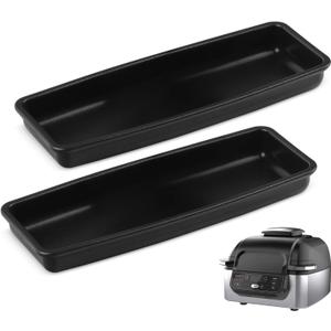 IMPRESA 2 Pack Veggie Trays for Ninja Foodi AG400 and AG300 Series Grills - Non-Stick Indoor Cooking with Air Fryer, Egg & Vegetable Roasting Accessory