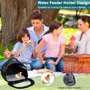 Guinea Pig Carrier, Small Pet Hamster Carrier Bag, Rabbit Bunny Travel Carrier Outdoor Handbag, Breathable Carrier for Small Animals with Water Bottle Holder & Removable Liner (Grey-Large)