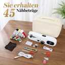 Philorn Handheld Sewing Machine for Beginners,Quick Portable Sewing Machine for Beginners, Sewing Kit for Home Travel and Craft Projects (White)