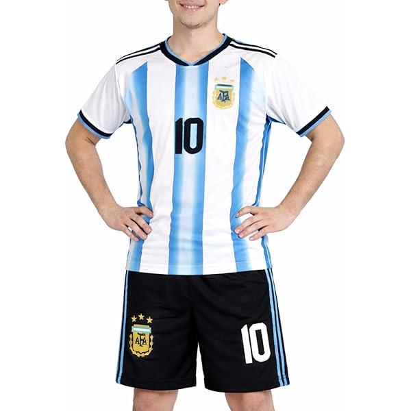 Kids Soccer Jersey Uniform Shorts & Socks for Boys and Girls Unisex Youth (Blue, 22)