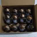 12Pcs LED Mini Vintage Lanterns Decor Indoor Decorative Outdoor Hanging Lantern Decorative Small Candle Lanterns Farmhouse Decor for Wedding Centerpiece,Halloween,Christmas,Farmhouse Decorative (Gold)