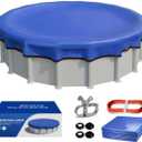 [Upgrade] FIoLoTic 24FT Pool Cover for Above Ground Pools, 195 GSM 500D