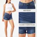 Liloak Womens Pack of Washed Denim Jean Shorts Mid Rise Casual Ripped Frayed Hem Summer Hot Shorts Pack (M)
